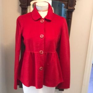 Gorgeous red wool cashmere jacket